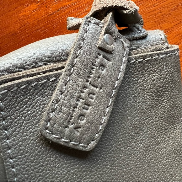 Le-Junev Chic Gray Leather Mini Crossbody Bag - Picture 5 of 10